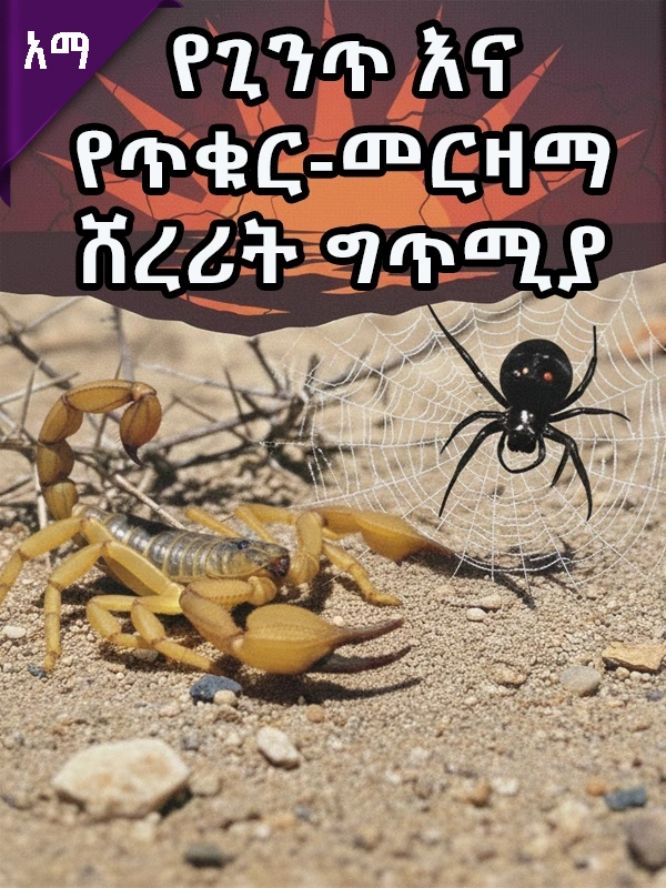 የጊንጥ እና የጥቁር-መርዛማ ሸረሪት ግጥሚያ